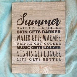 Summer Wooden Sign